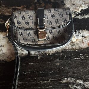 Dooney & Bourke Black and Gray Women's wristlet
